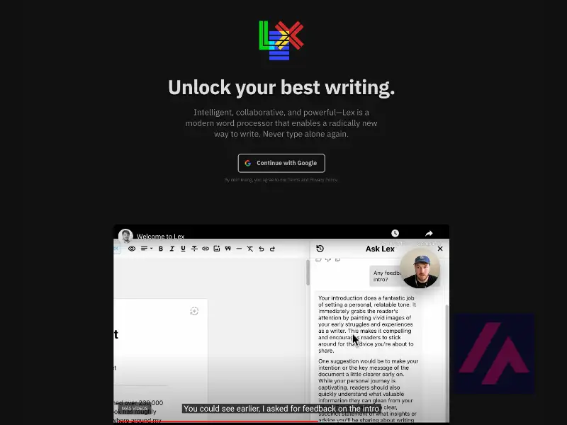 Site web de LEX Ai