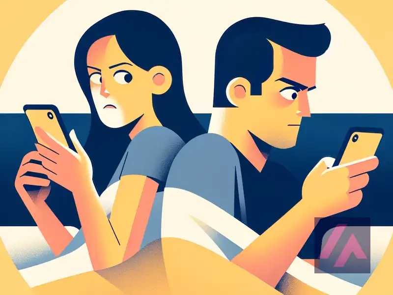 Un couple se méfie l'un de l'autre.