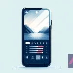 Illustration d'un smartphone avec un éditeur de photos à l'écran.