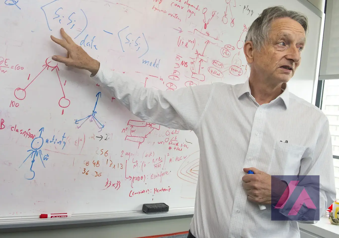Geoffrey Hinton donnant un cours.