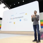 Présentation de Google I/O 2024 avec son PDG à la barre.